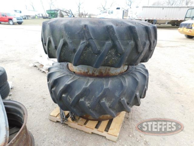 Set of (2) 18-4-38 tires on 10-band dual rims_1.JPG